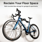 Durovelo Bike Wall Mount - Horizontal Garage Bike Storage System