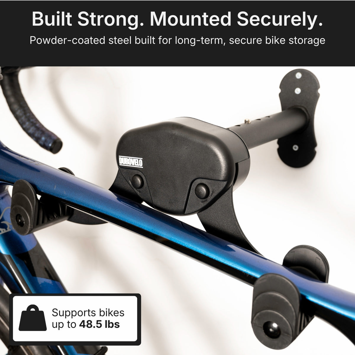 Durovelo Bike Wall Mount - Horizontal Garage Bike Storage System