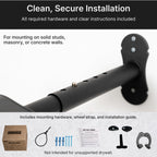 Durovelo Bike Wall Mount - Horizontal Garage Bike Storage System