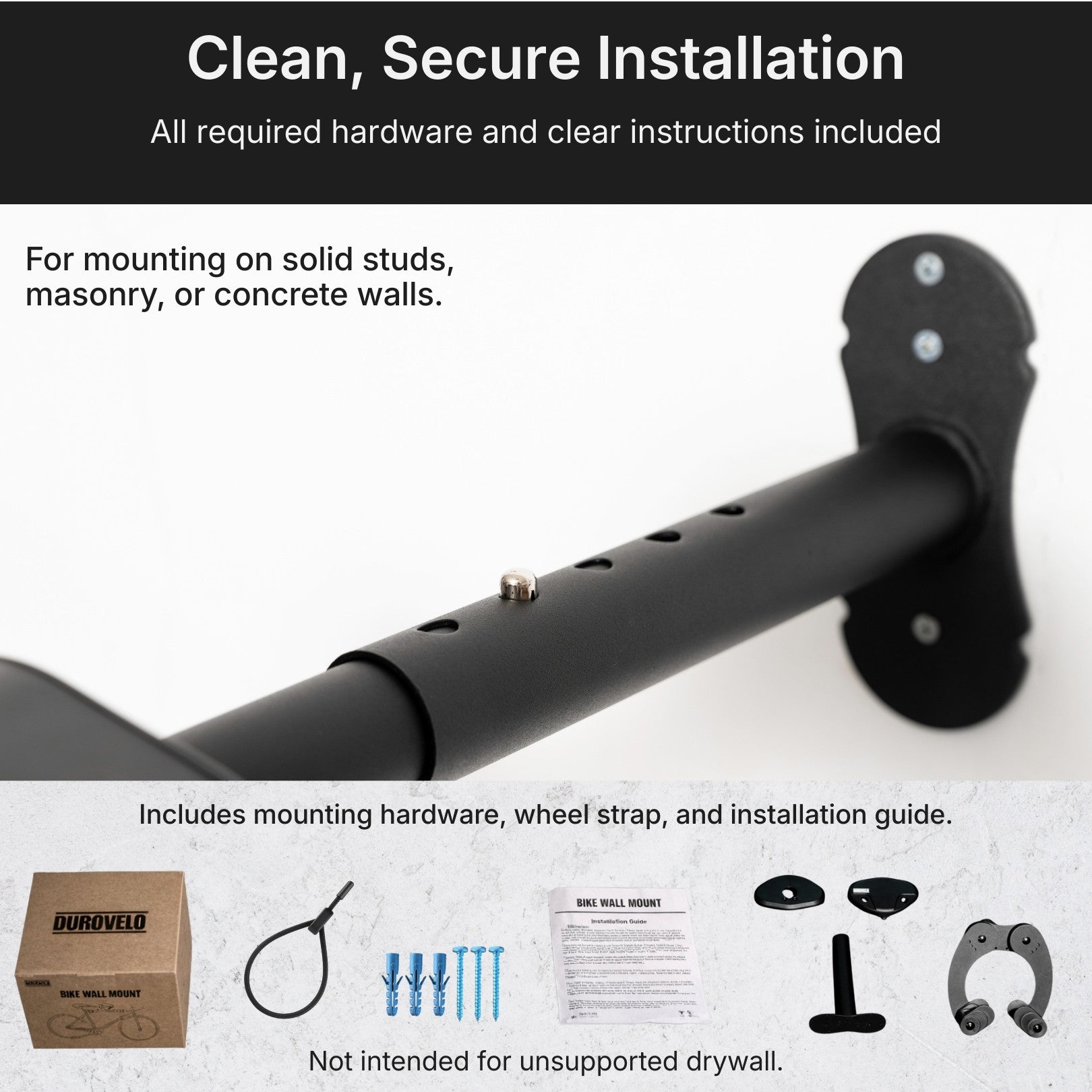 Durovelo Horizontal Bike Wall Mount