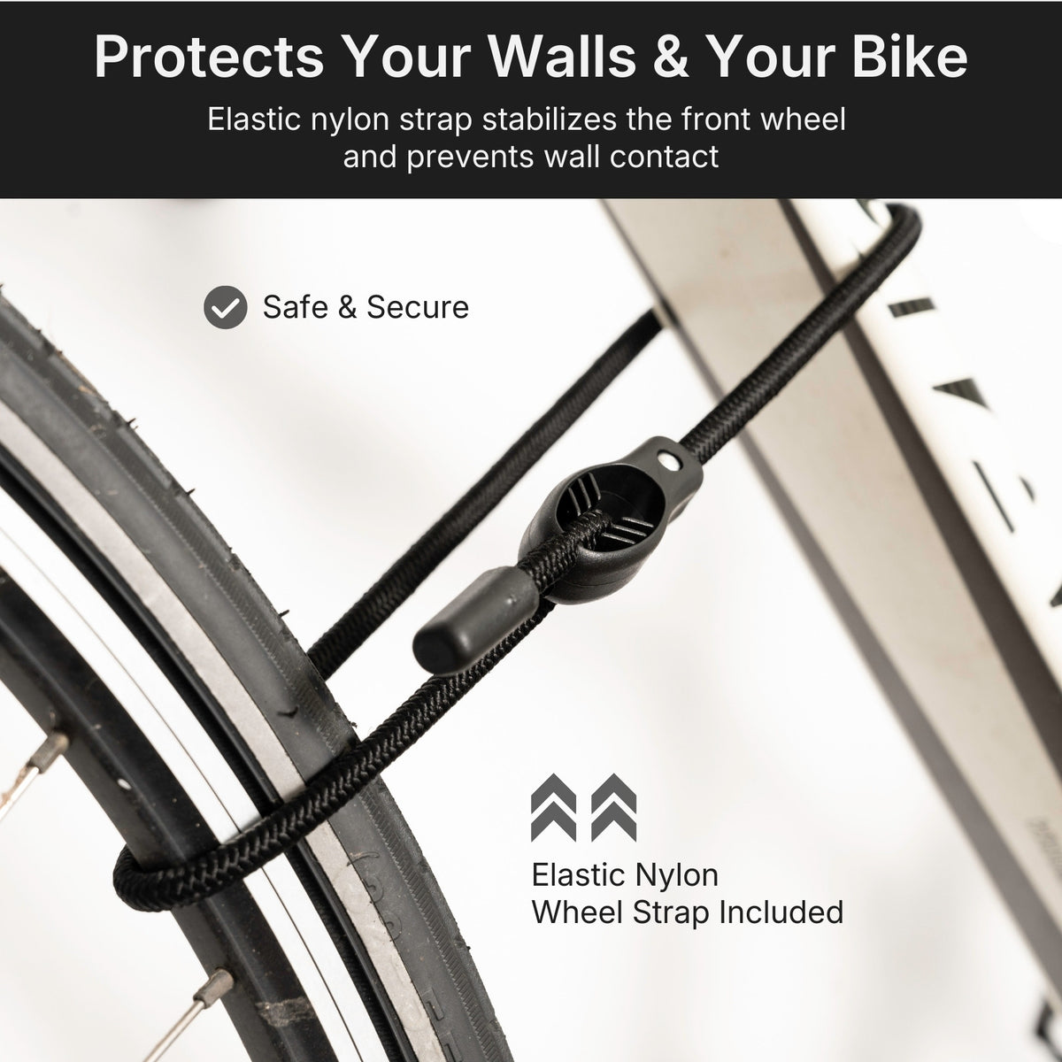 Durovelo Bike Wall Mount - Horizontal Garage Bike Storage System