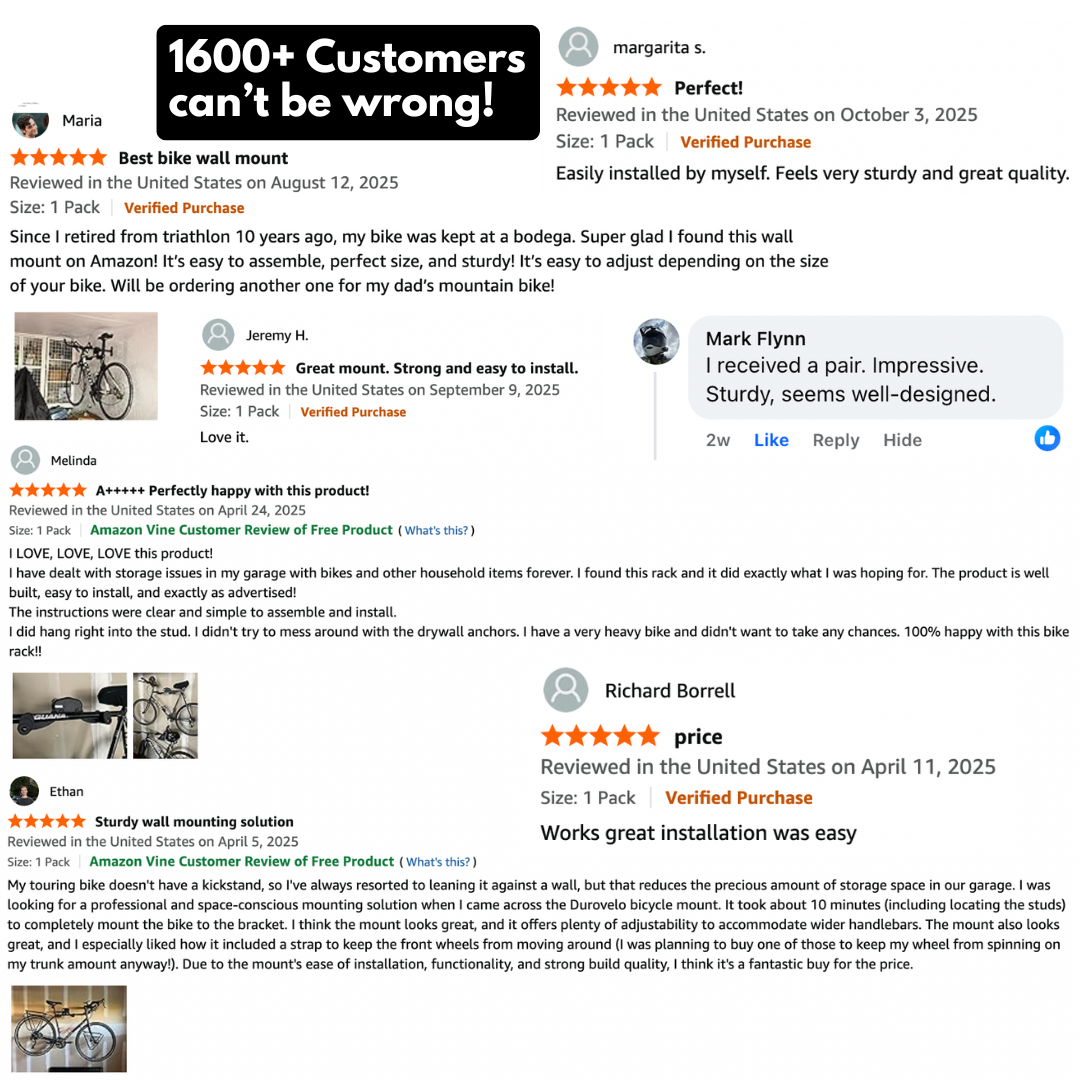 Durovelo VeloElevate – Bike Wall Mount